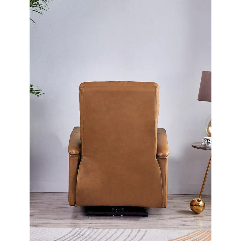 Fauteuil inclinable en cuir pleine fleur Logan Power Headrest
