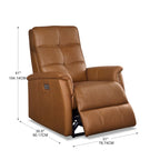 Fauteuil inclinable en cuir pleine fleur Logan Power Headrest