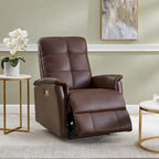 Fauteuil inclinable en cuir pleine fleur Logan Power Headrest