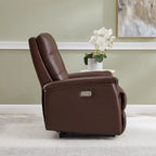 Fauteuil inclinable en cuir pleine fleur Logan Power Headrest