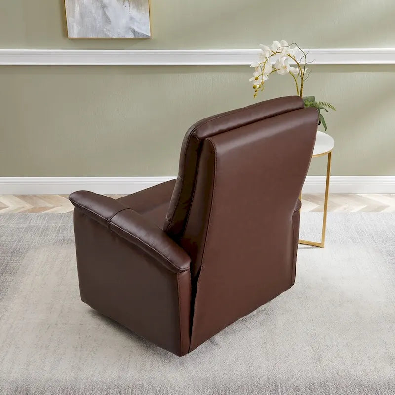 Fauteuil inclinable en cuir pleine fleur Logan Power Headrest
