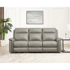   Stanfield Zero Gravity Power Recline and Headrest Top Grain Leather Sofa
