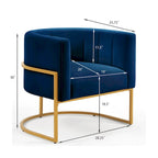 Fauteuil d'appoint en velours du milieu du siècle avec dossier incurvé