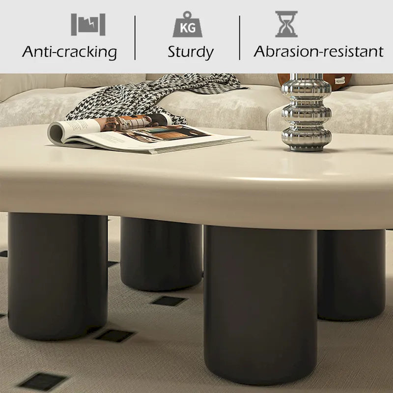48.43 Table basse en forme de nuage pour salon, table basse à 4 pieds - 48.4