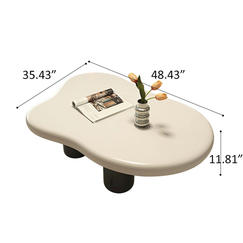 48.43 Table basse en forme de nuage pour salon, table basse à 4 pieds - 48.4