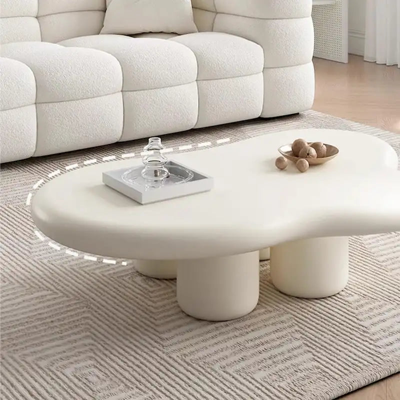 48.43 Table basse en forme de nuage pour salon, table basse à 4 pieds - 48.4