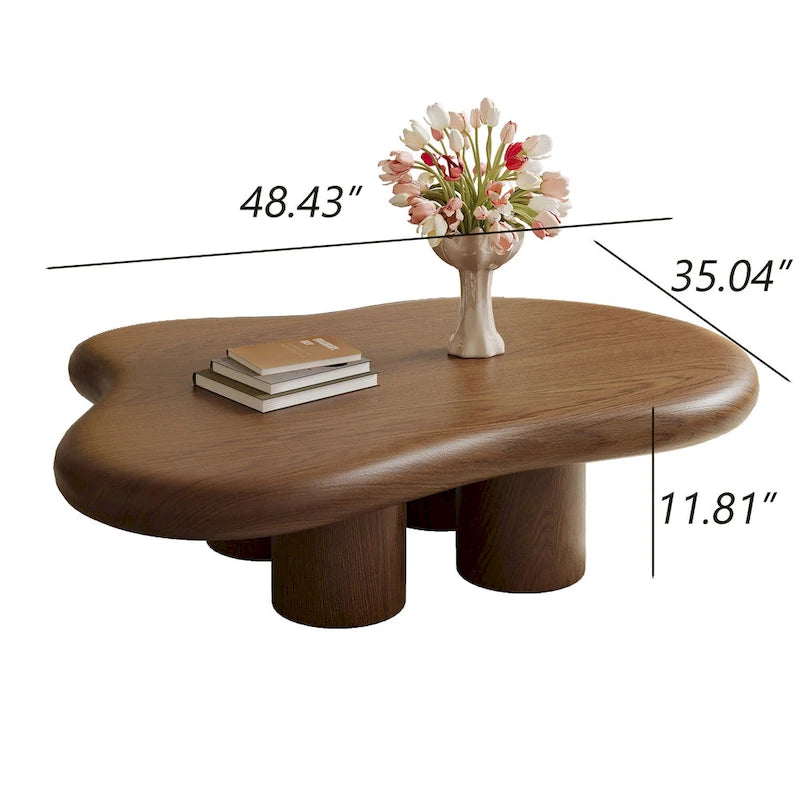 48.43 Table basse en forme de nuage pour salon, table basse à 4 pieds - 48.4