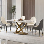 Table de salle à manger 63, table de salle à manger moderne pour 6 personnes