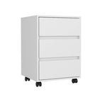 Trois tiroirs Bang, Classeur, Glissière à roulettes, Finition blanche, Haute qualité et durable