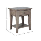 Table d'appoint Dexter en bois recyclé