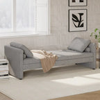 Lit de repos rembourré moderne avec oreillers, petit lit de repos simple pour salons