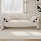 Lit de repos rembourré moderne avec oreillers, petit lit de repos simple pour salons