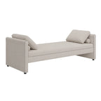 Lit de repos rembourré moderne avec oreillers, petit lit de repos simple pour salons