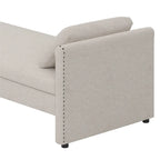 Lit de repos rembourré moderne avec oreillers, petit lit de repos simple pour salons