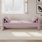 Lit de repos rembourré moderne avec oreillers, petit lit de repos simple pour salons