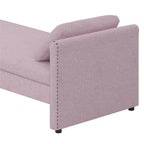 Lit de repos rembourré moderne avec oreillers, petit lit de repos simple pour salons