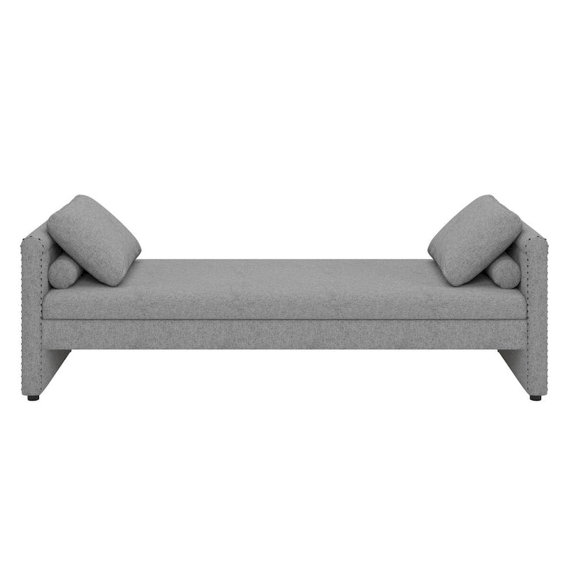 Lit de repos rembourré moderne avec oreillers, petit lit de repos simple pour salons