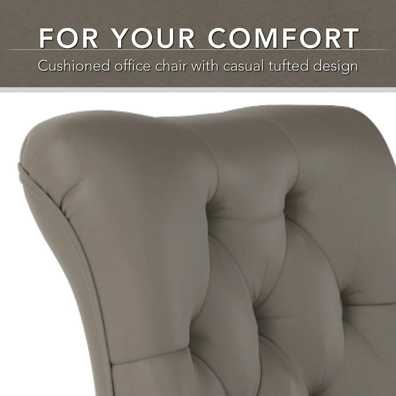 Chaise de bureau à dossier mi-hauteur capitonnée Arden Lane