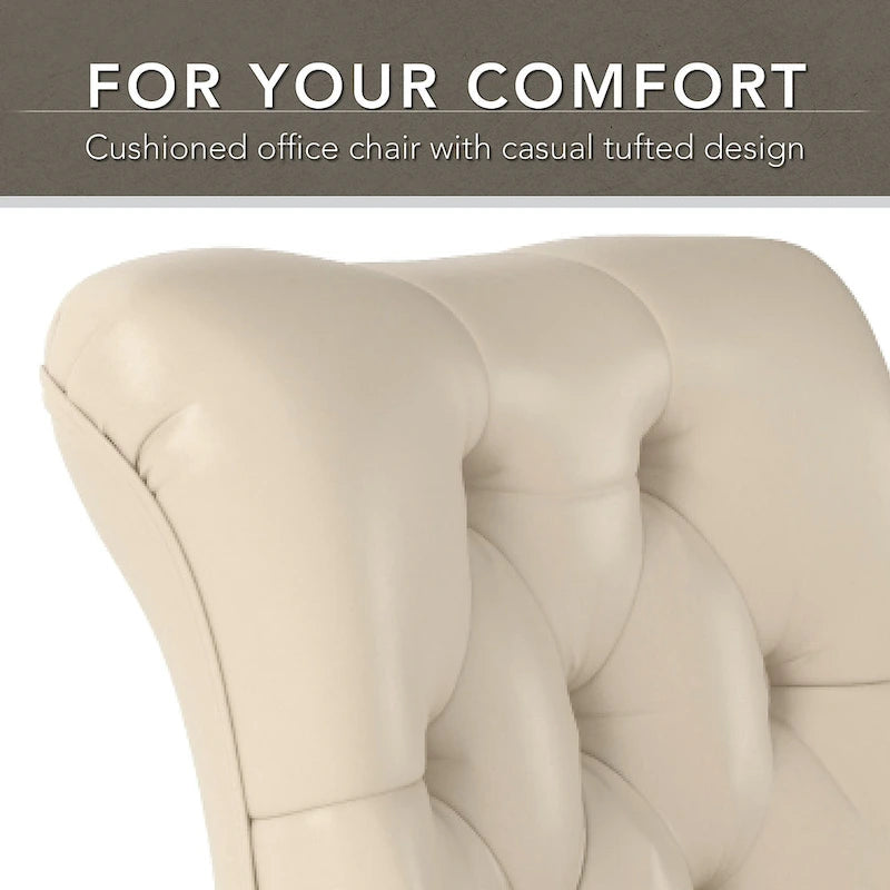 Chaise de bureau à dossier mi-hauteur capitonnée Arden Lane