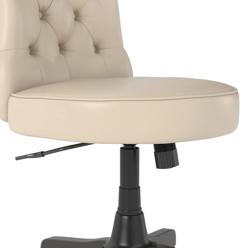 Chaise de bureau à dossier mi-hauteur capitonnée Arden Lane