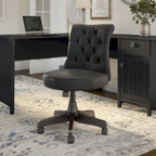 Chaise de bureau à dossier mi-hauteur capitonnée Arden Lane