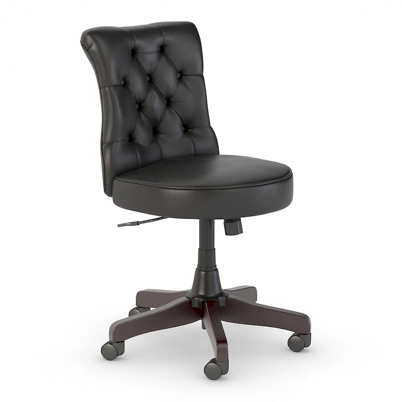 Chaise de bureau à dossier mi-hauteur capitonnée Arden Lane