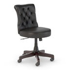 Chaise de bureau à dossier mi-hauteur capitonnée Arden Lane
