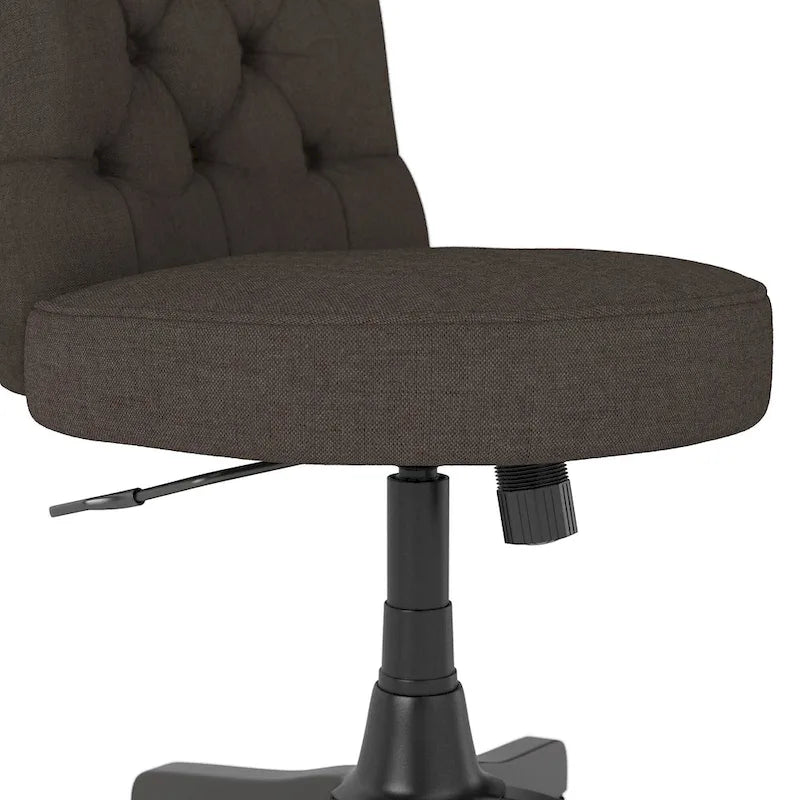 Chaise de bureau à dossier mi-hauteur capitonnée Arden Lane