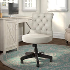 Chaise de bureau à dossier mi-hauteur capitonnée Arden Lane