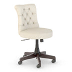 Chaise de bureau à dossier mi-hauteur capitonnée Arden Lane