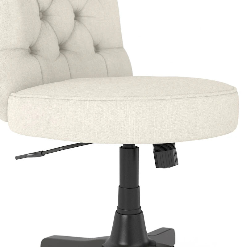 Chaise de bureau à dossier mi-hauteur capitonnée Arden Lane