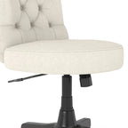Chaise de bureau à dossier mi-hauteur capitonnée Arden Lane