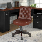 Chaise de bureau à dossier mi-hauteur capitonnée Arden Lane