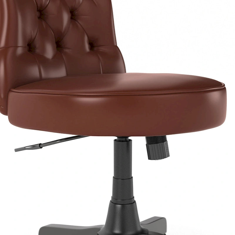 Chaise de bureau à dossier mi-hauteur capitonnée Arden Lane