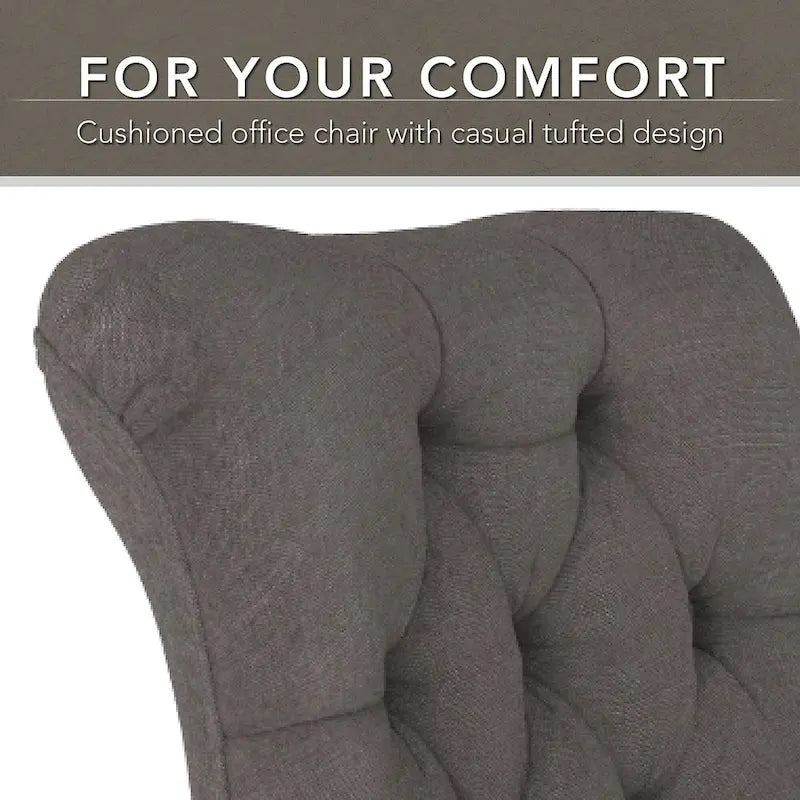 Chaise de bureau à dossier mi-hauteur capitonnée Arden Lane
