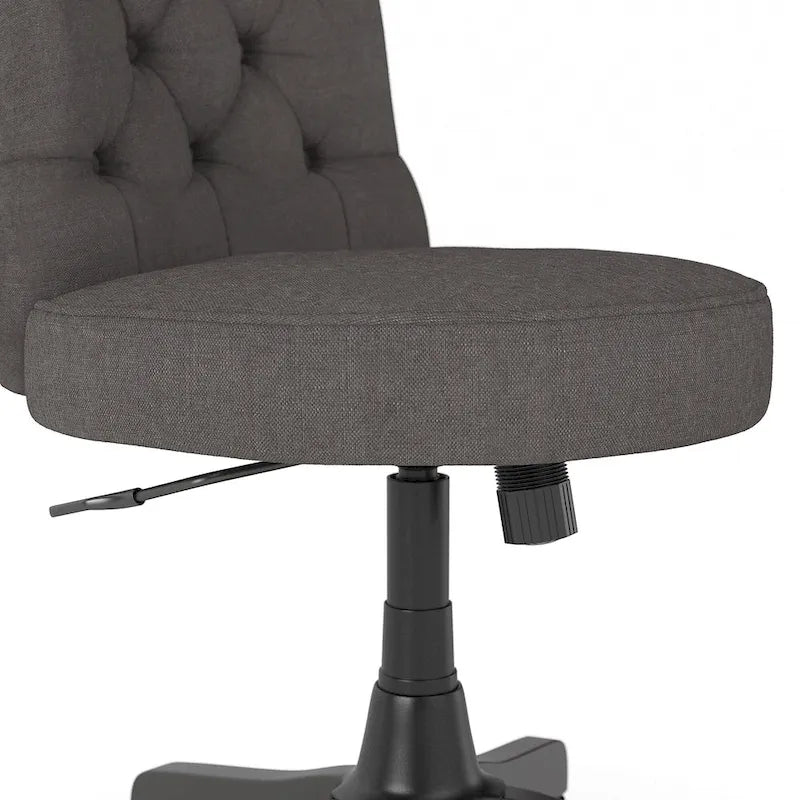 Chaise de bureau à dossier mi-hauteur capitonnée Arden Lane