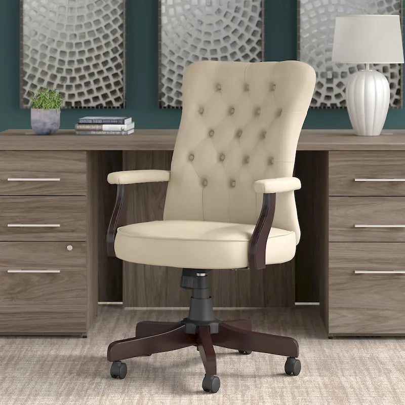 Chaise de bureau à dossier haut Arden Lane avec accoudoirs par