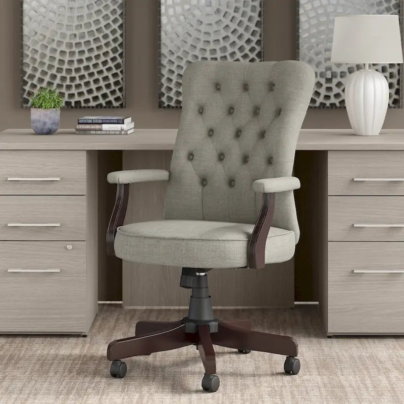 Chaise de bureau à dossier haut Arden Lane avec accoudoirs par