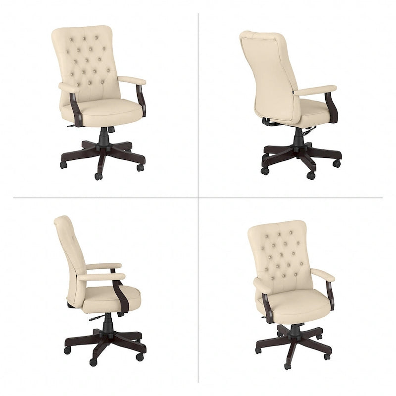 Chaise de bureau à dossier haut Arden Lane avec accoudoirs par