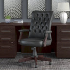 Chaise de bureau à dossier haut Arden Lane avec accoudoirs par