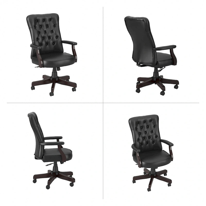 Chaise de bureau à dossier haut Arden Lane avec accoudoirs par