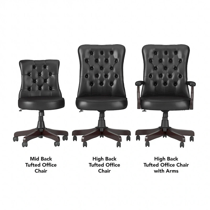 Chaise de bureau à dossier haut Arden Lane avec accoudoirs par