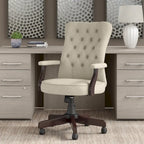 Chaise de bureau à dossier haut Arden Lane avec accoudoirs par