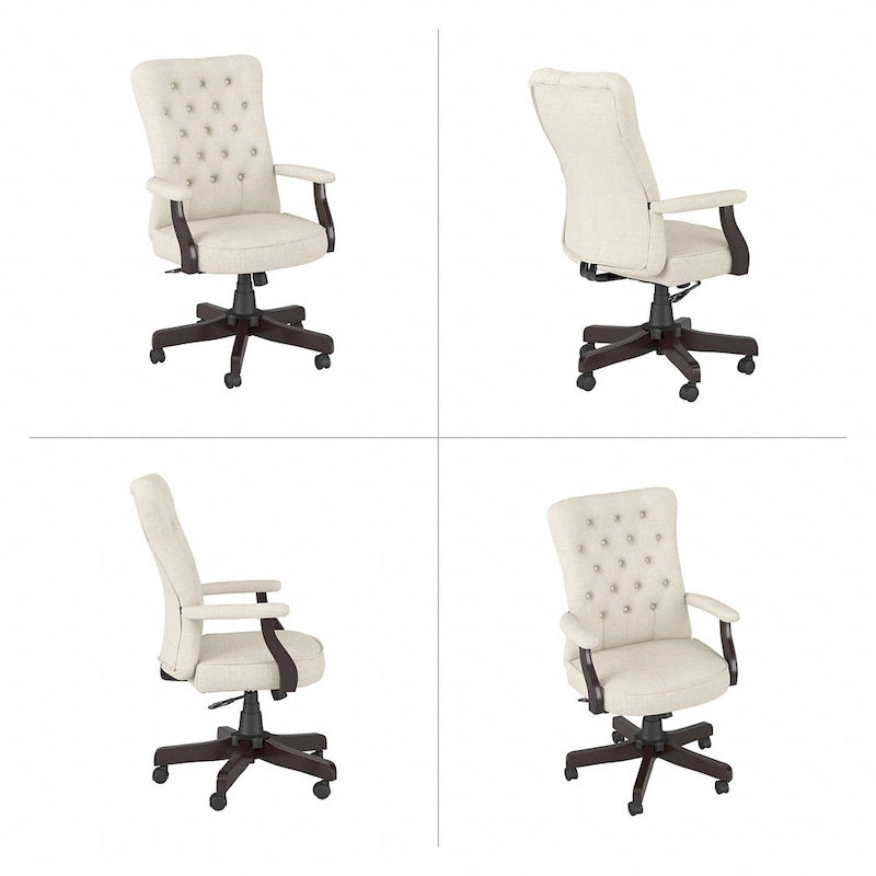 Chaise de bureau à dossier haut Arden Lane avec accoudoirs par