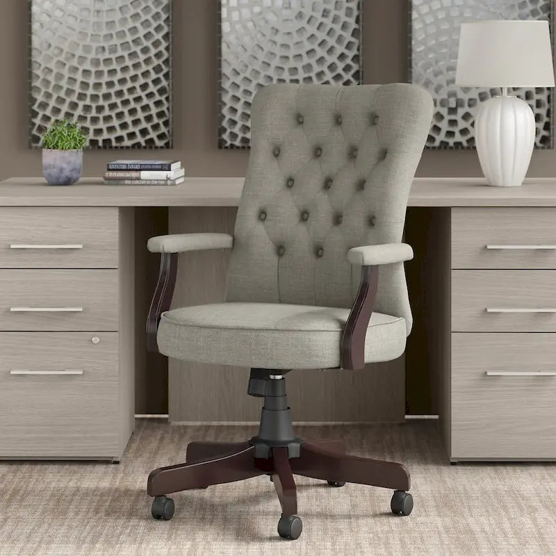 Chaise de bureau à dossier haut Arden Lane avec accoudoirs par