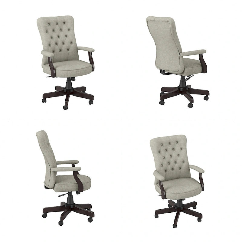 Chaise de bureau à dossier haut Arden Lane avec accoudoirs par
